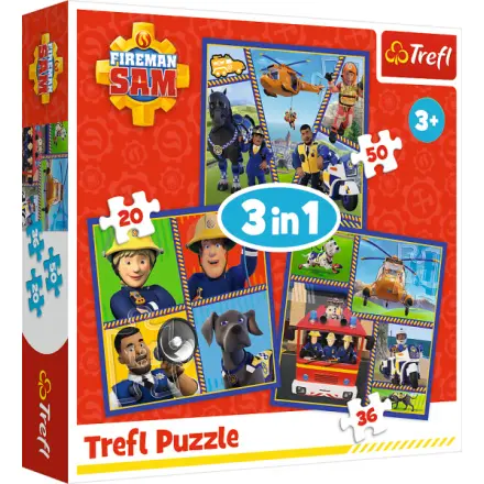 Trefl Puzzle 3v1 Den hasiče Sama