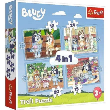 Puzzle Bluey a její svět 4v1 (12,15,20,24 dílků)