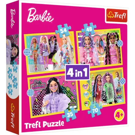 Trefl Puzzle 4v1 veselý svět Barbie Barbie Mattel 34626