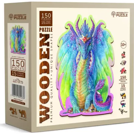 Majestátní drak, dřevěné - puzzle z kategorie Zvieratá