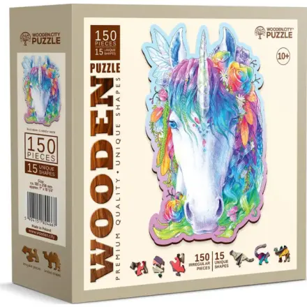 Dřevěné puzzle Stylový jednorožec 150 dílků