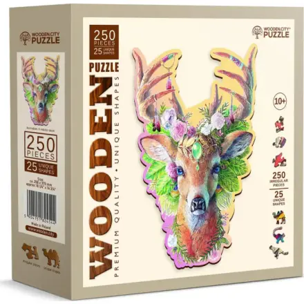 Módní jelen, dřevěné - puzzle z kategorie Zvieratá
