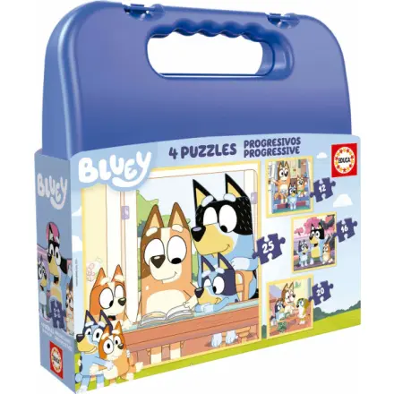 Puzzle v kufříku Bluey 4v1