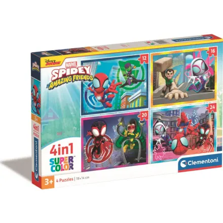 Clementoni Puzzle 4v1 SuperColor Spidey a jeho úžasný přítel 21528