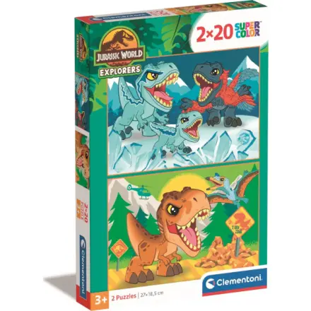 Puzzle 2x20 dílků Jurský svět - Clementoni