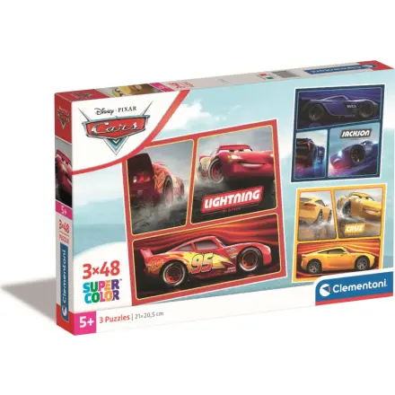 Clementoni - Puzzle 3x48 Square Disney Cars