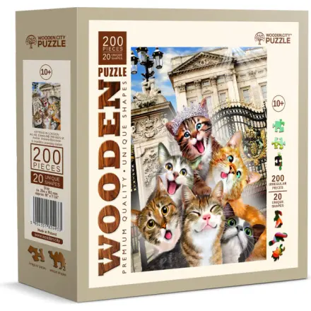 WOODEN CITY Dřevěné puzzle Koťata v Londýně 200 dílků 159130