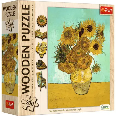 Dřevěné puzzle Art Vincent van Gogh Slunečnice - puzzle z kategorie Umelecké