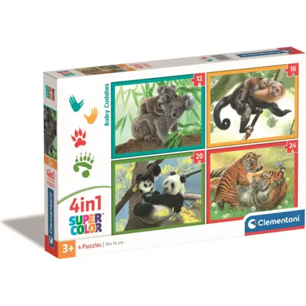Puzzle Roztomilá mláďata 4v1 (12+16+20+24 dílků) - Clementoni