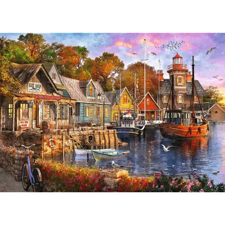 Puzzle Premium Plus Tea Time: Přístav u moře/1000 dílků
