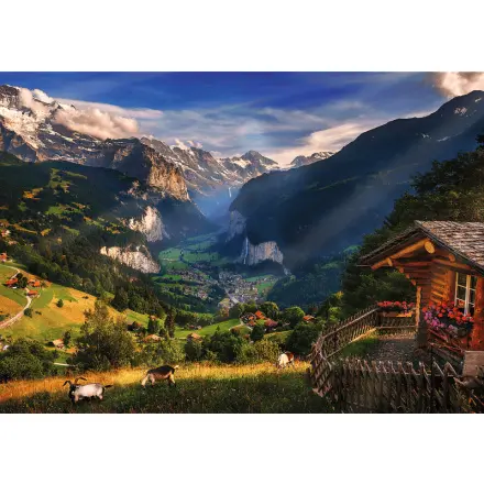 Puzzle Premium Plus Photo Odyssey: Lauterbrunnen, Švýcarsko/1000 dílků