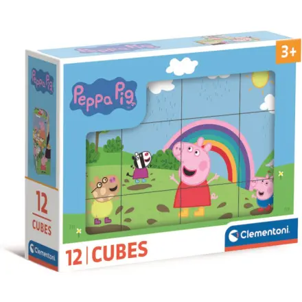 Obrázkové kostky: Prasátko Peppa 12 kostek