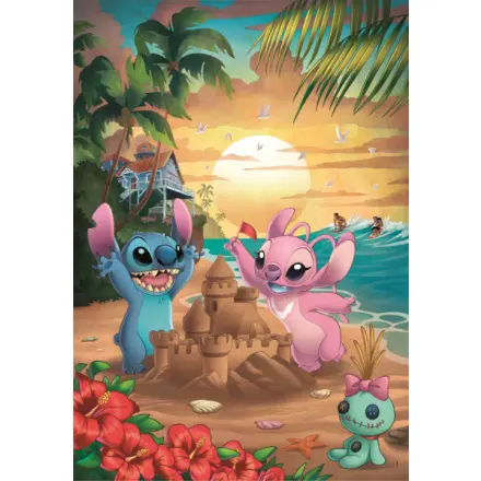 Clementoni puzzle 500 compact Stitch. Stitch i Angel na pláži