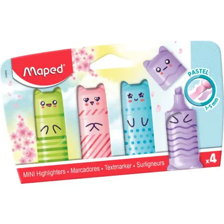 Maped Pastel mini - zvýrazňovač - sada 4 barev