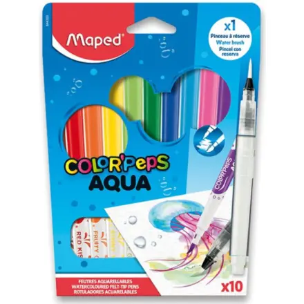 MAPED Fixy Color'Peps Aqua 10ks + vodní štětec 161294