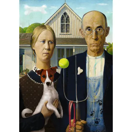 Trefl Puzzle 500el America Gothic: psí edice