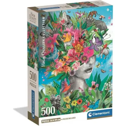 Clementoni - Puzzle 500 Hlava v džungli