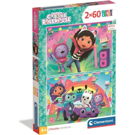 Puzzle Gábinin kouzelný domek 2x60 dílků - Clementoni