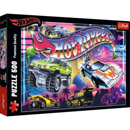Trefl Puzzle - Hot Wheels: 80. léta - 500 dílků