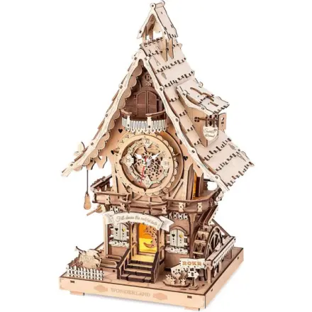 ROBOTIME Rokr 3D dřevěné puzzle Kukačkové hodiny (Wood) 435 dílků 169223
