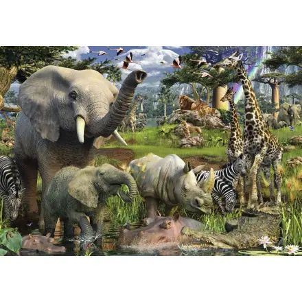 RAVENSBURGER Puzzle Zvířata u zdroje vody 18000 dílků 704