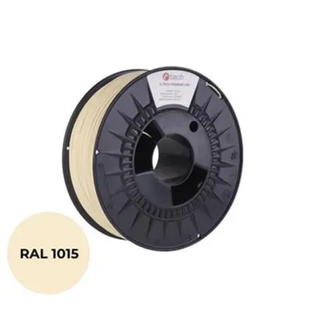 Tisková struna (filament) C-TECH PREMIUM LINE, PETG, slonová kost světlá, RAL1015, 1,75mm, 1kg