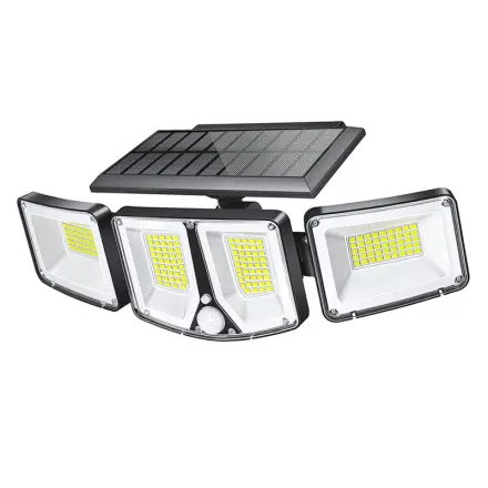 Venkovní solární LED světlo s pohybovým senzorem VIKING S180/1200lm/2200mAh/3 režimy/IP65