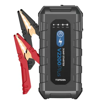 Startovací zdroj a tester baterií 2v1 TOPDON V2200Plus, 16 000 mAh