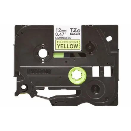 BROTHER TZE-C31, černý tisk na fluroscenční žluté, 12 mm, TZEC31