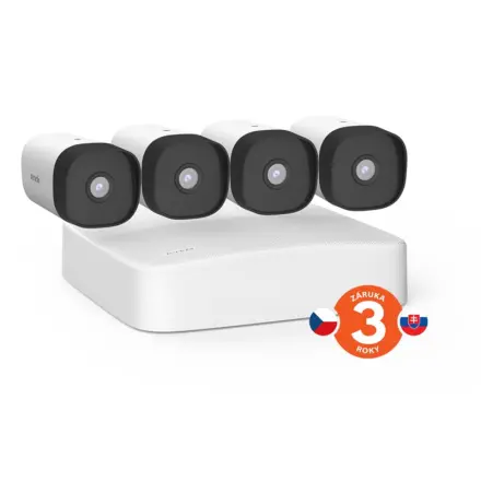 Tenda K4P-4TR - PoE kamerový set 4MPx, 4CH NVR + 4x IP kamera 4MPx, IP67, zvuk, web. rozhraní,CZ app, 75011951