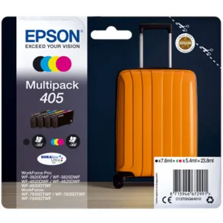 Inkoustová náplň Epson T05G64010, 405 multipack, 350/3x300 stran, CMYK (C13T05G64010) - originální