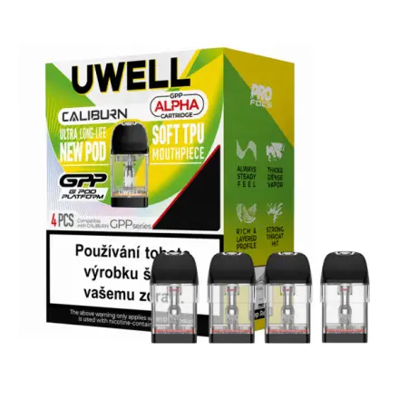Uwell Caliburn GPP Pod Cartridge 0,4ohm 2ml 4ks