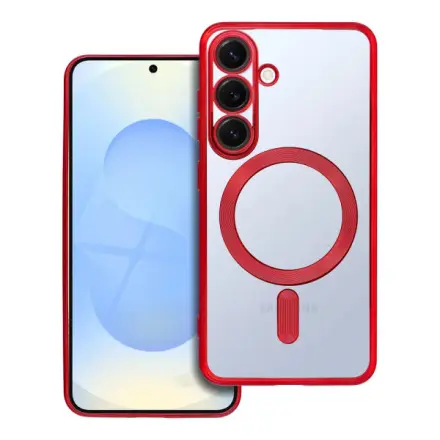 Forcell Case for Samsung S25 Electro Mag Cover compatible with MagSafe red 297029