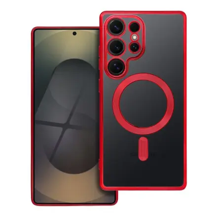 Forcell Case for Samsung S25 ULTRA Electro Mag Cover compatible with MagSafe red 297031