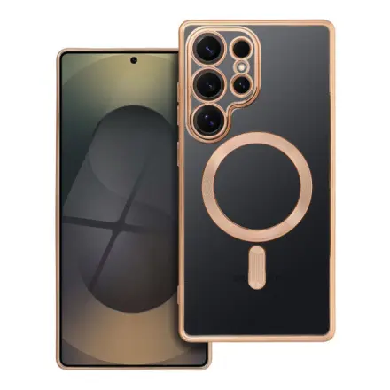 Forcell Case for Samsung S25 ULTRA Electro Mag Cover compatible with MagSafe gold 297034