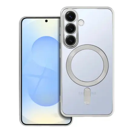 Forcell Case for Samsung S25 Electro Mag Cover compatible with MagSafe silver 297035