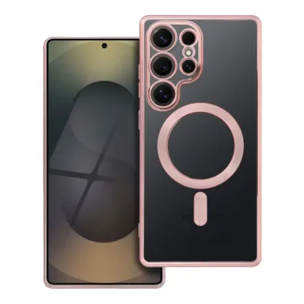 Forcell Case for Samsung S25 ULTRA Electro Mag Cover compatible with MagSafe gold-rose 297040