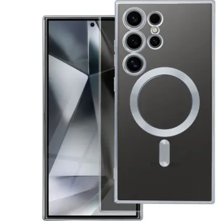 Forcell Case for Samsung A36 Electro Mag Cover compatible with MagSafe silver 299832