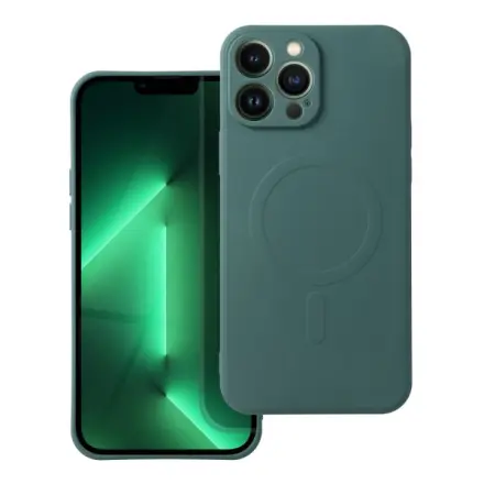 Forcell SILICONE MAG COVER case compatible with MagSafe for SAMSUNG A56 dark green 300941