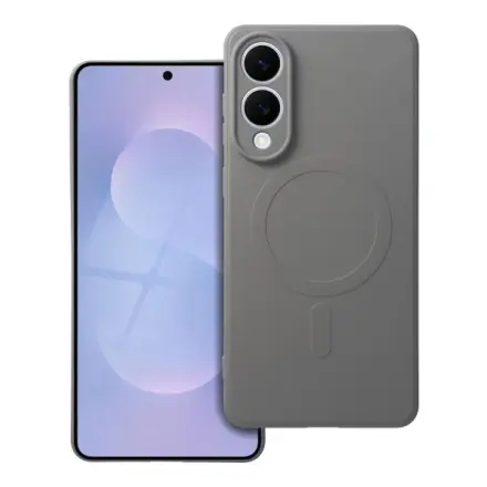 Forcell SILICONE MAG COVER case compatible with MagSafe for SAMSUNG S25 Edge grey titatnium 303672