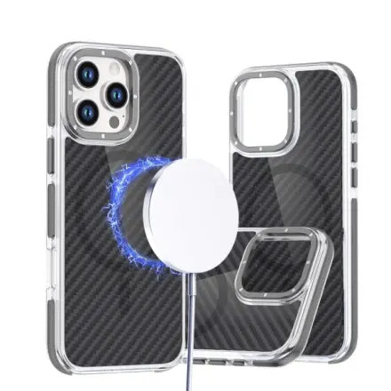 Forcell Case for Samsung A57 5G Fiber compatible with MagSafe gray 312408
