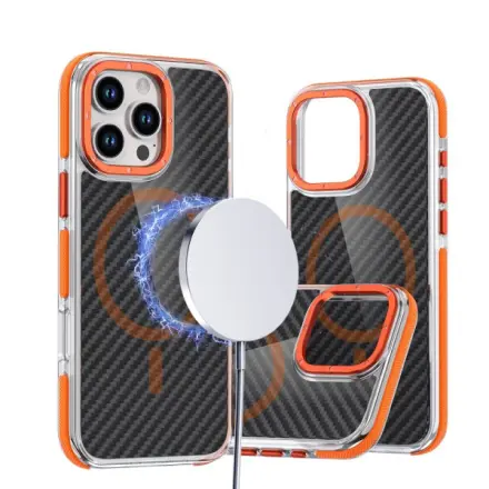 Forcell Case for Samsung A57 5G Fiber compatible with MagSafe orange 312409