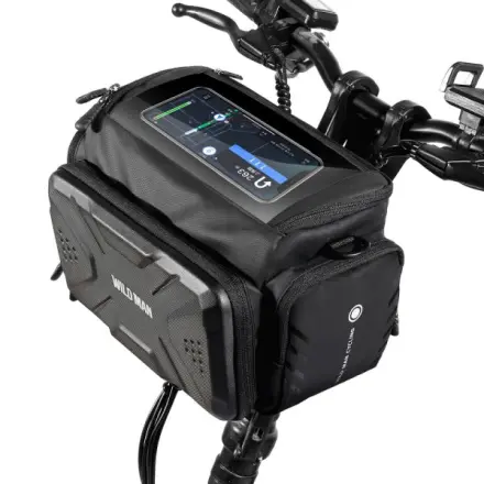 WILDMAN traveling bag for bike handlebars with zipper GS6 4L ( 4 "- 7" ) black 444044