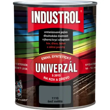 Barvy A Laky Hostivař Industrol S2013 univerzál lesk vrchní barva na kov a dřevo, 1550 antracit RAL 7016, 750 ml