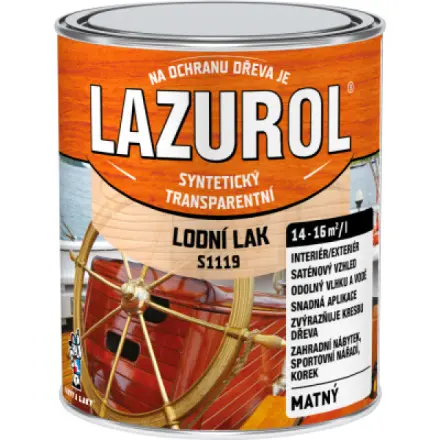 Skupina Barvy A Laky Lazurol S1119 lodní lak odolný lak na dřevo bezbarvý, mat 750 ml