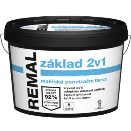 Skupina Barvy A Laky REMAL základ 2v1 malířská penetrační barva, 5 kg , bílá