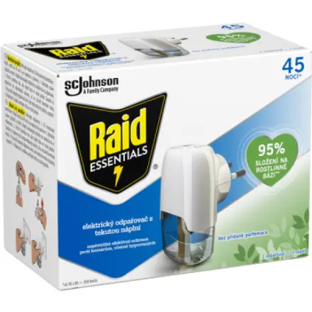 Raid® Essentials™ elektrický odpařovač s tekutou náplní 45 nocí 27 ml