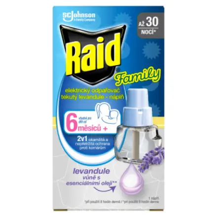Raid Family vhodné pro děti od 6 měsíců levandule náplň 27ml 30 nocí
