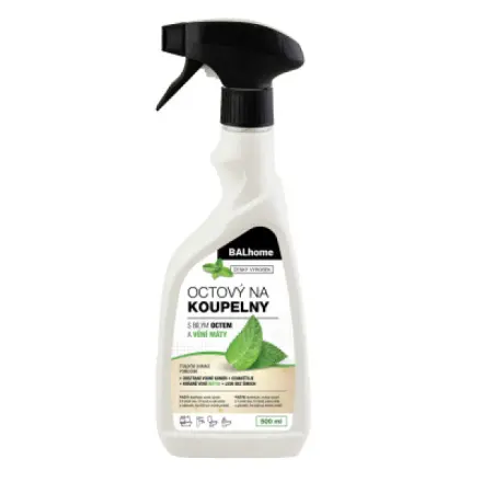 Balhome octový čistič na koupelny s vůní máty 500 ml, rozprašovač