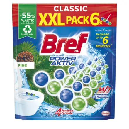 Bref Power Activ WC blok Pine 6x50 g XXL PACK